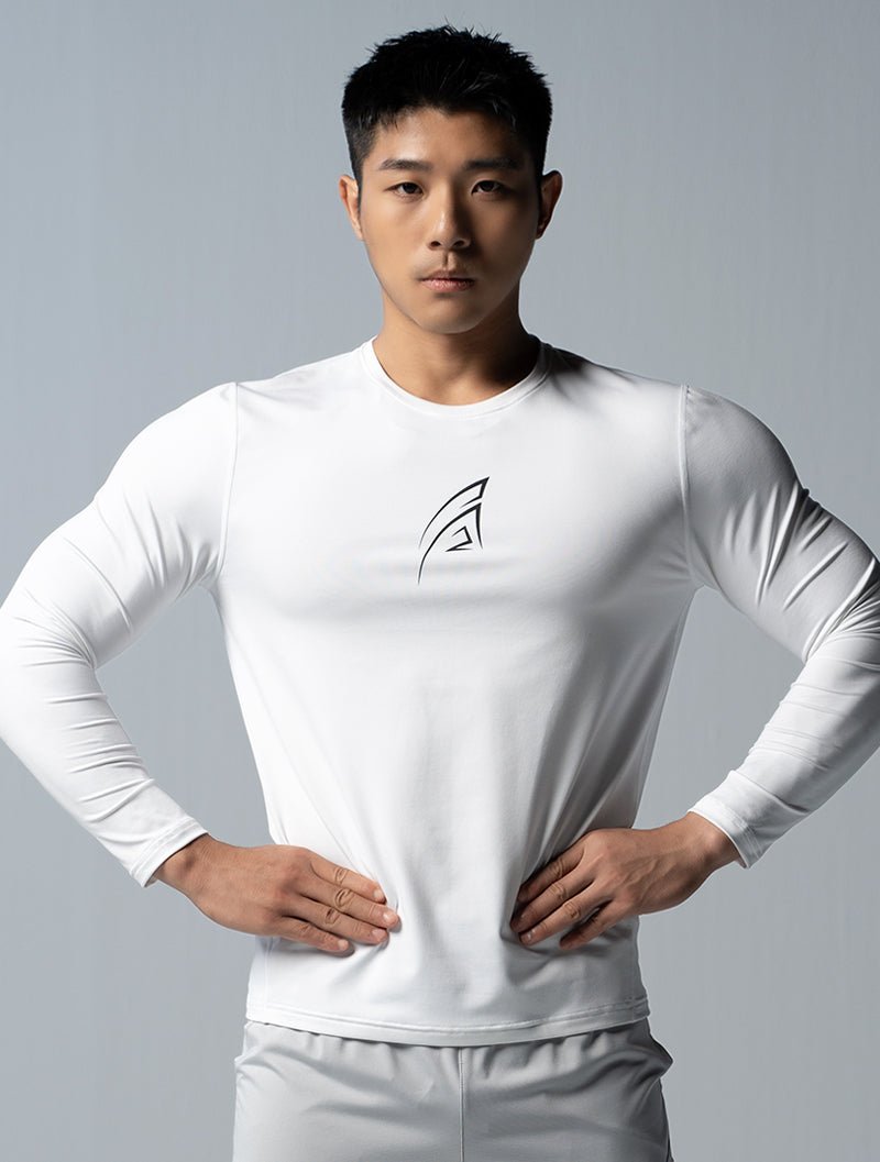 ArcTech™ 流線核心機能上衣 (白) - AROAK 機能健身服飾 | 專為健人打造