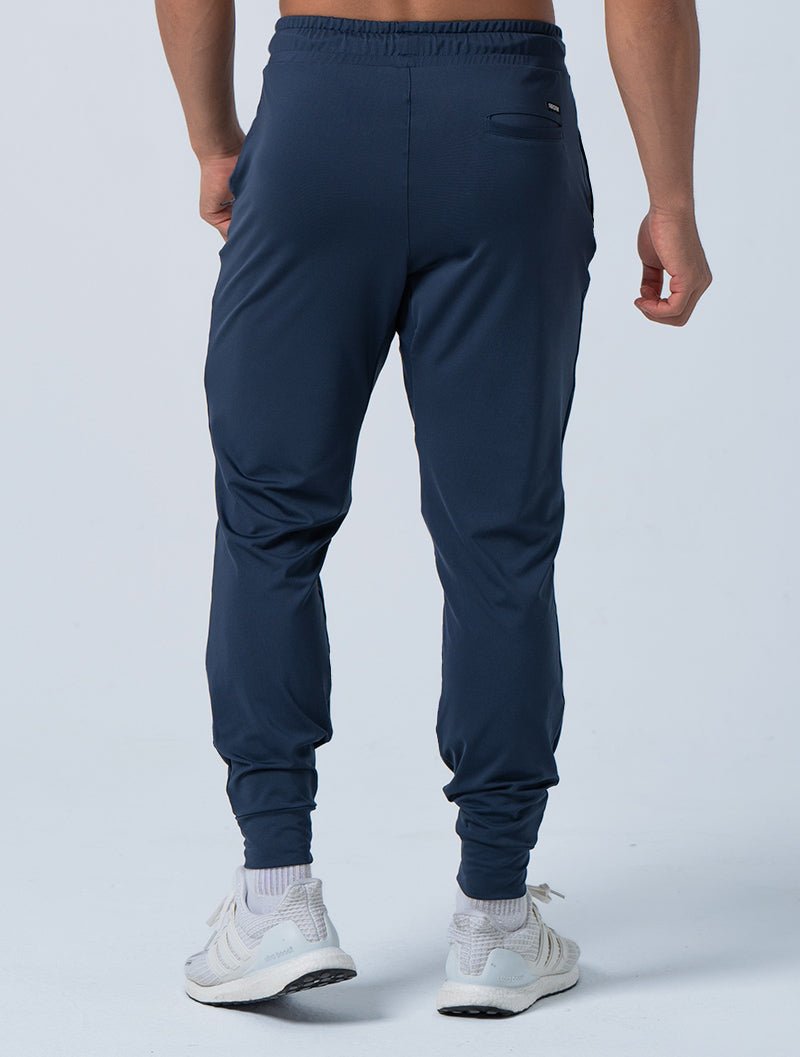ArcTech™機能拉鍊口袋長褲 (深藍) - AROAK 機能健身服飾 | 專為健人打造