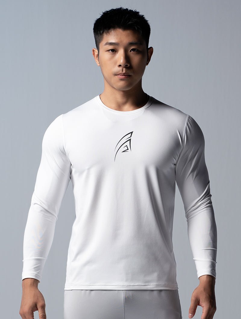 ArcTech™ 流線核心機能上衣 (白) - AROAK 機能健身服飾 | 專為健人打造