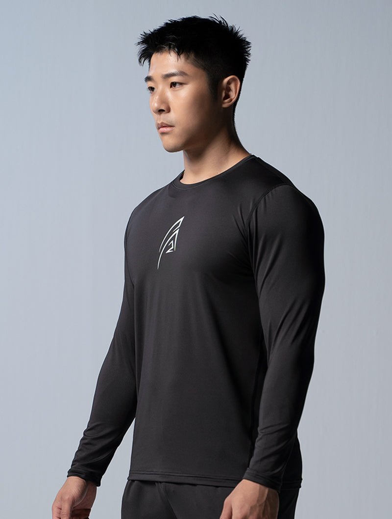 ArcTech™ 流線核心機能上衣 (黑) - AROAK 機能健身服飾 | 專為健人打造