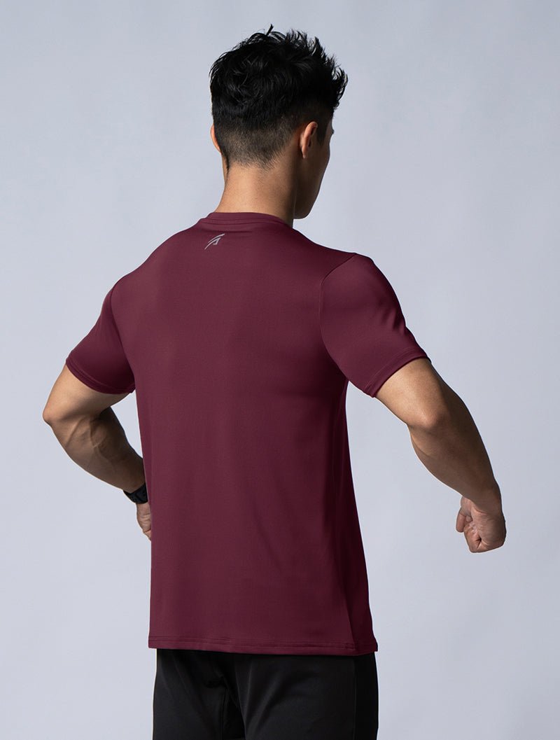ArcTech™ 機能訓練上衣 (酒紅) - AROAK 機能健身服飾 | 專為健人打造
