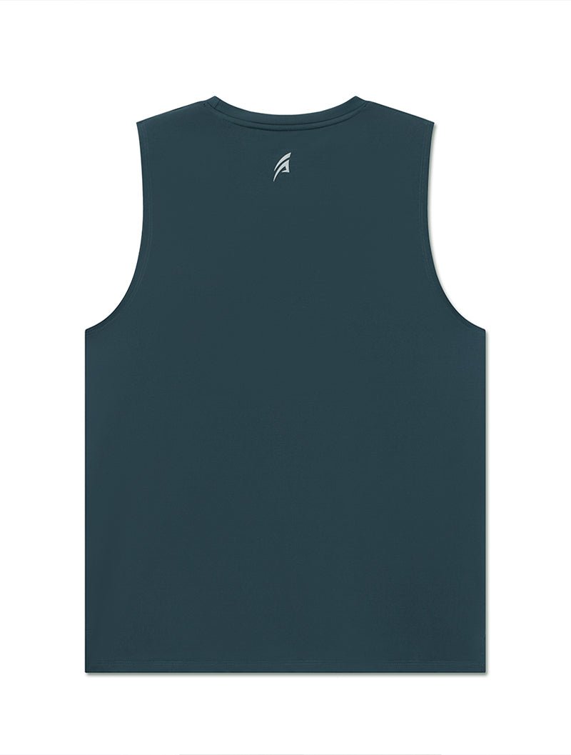 ArcTech™ 機能寬肩訓練背心 (藍綠) - AROAK 機能健身服飾 | 專為健人打造