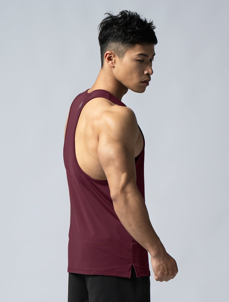 ArcTech™ 機能挖背訓練背心 (酒紅) - AROAK 機能健身服飾 | 專為健人打造