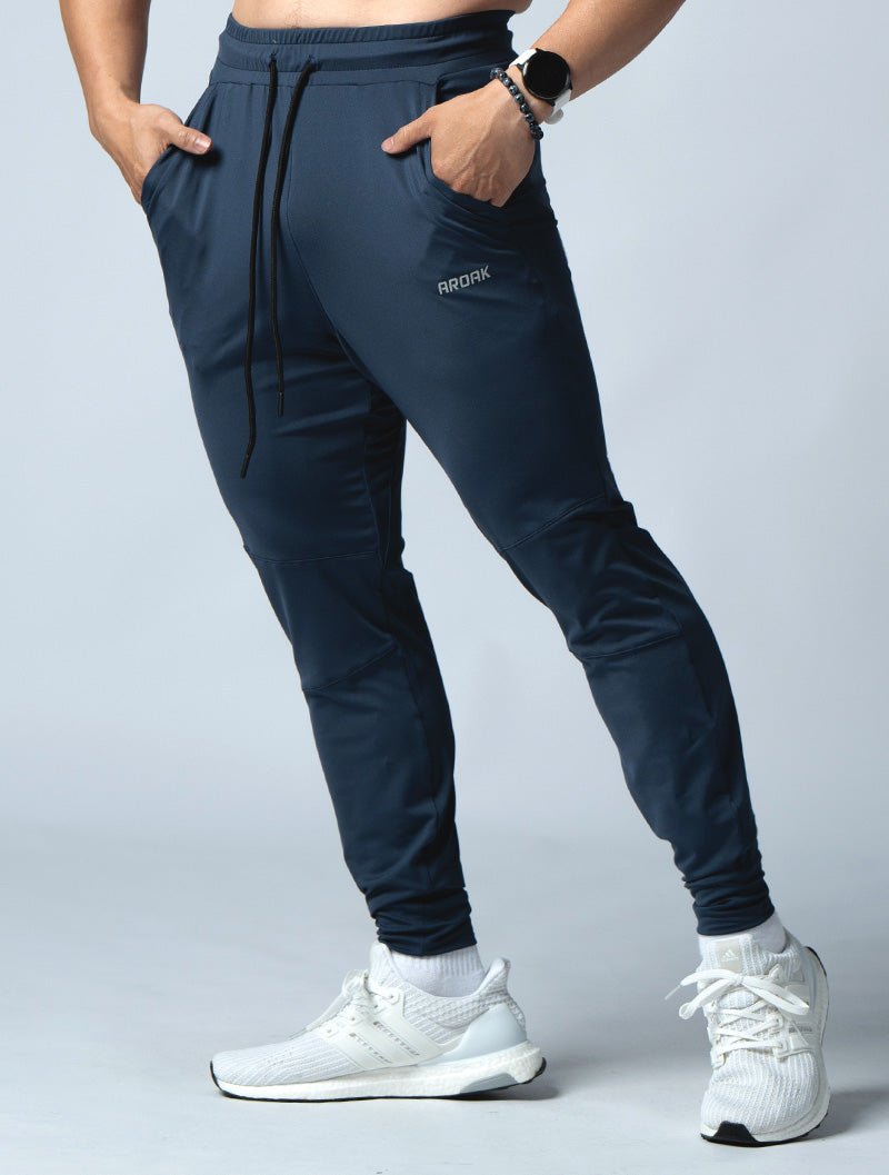 ArcTech™ 機能立體剪裁長褲 (深藍) - AROAK 機能健身服飾 | 專為健人打造