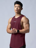ArcTech™ 機能圓弧健身背心 (酒紅) - AROAK 機能健身服飾 | 專為健人打造