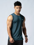 ArcTech™ 機能寬肩訓練背心 (藍綠) - AROAK 機能健身服飾 | 專為健人打造