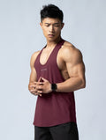 ArcTech™ 機能細肩挖背訓練背心 (酒紅) - AROAK 機能健身服飾 | 專為健人打造