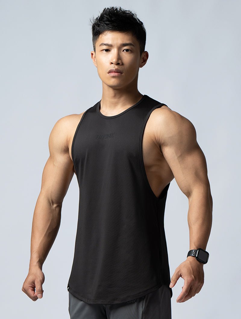 ArcTech™ 機能圓弧健身背心 (黑) - AROAK 機能健身服飾 | 專為健人打造