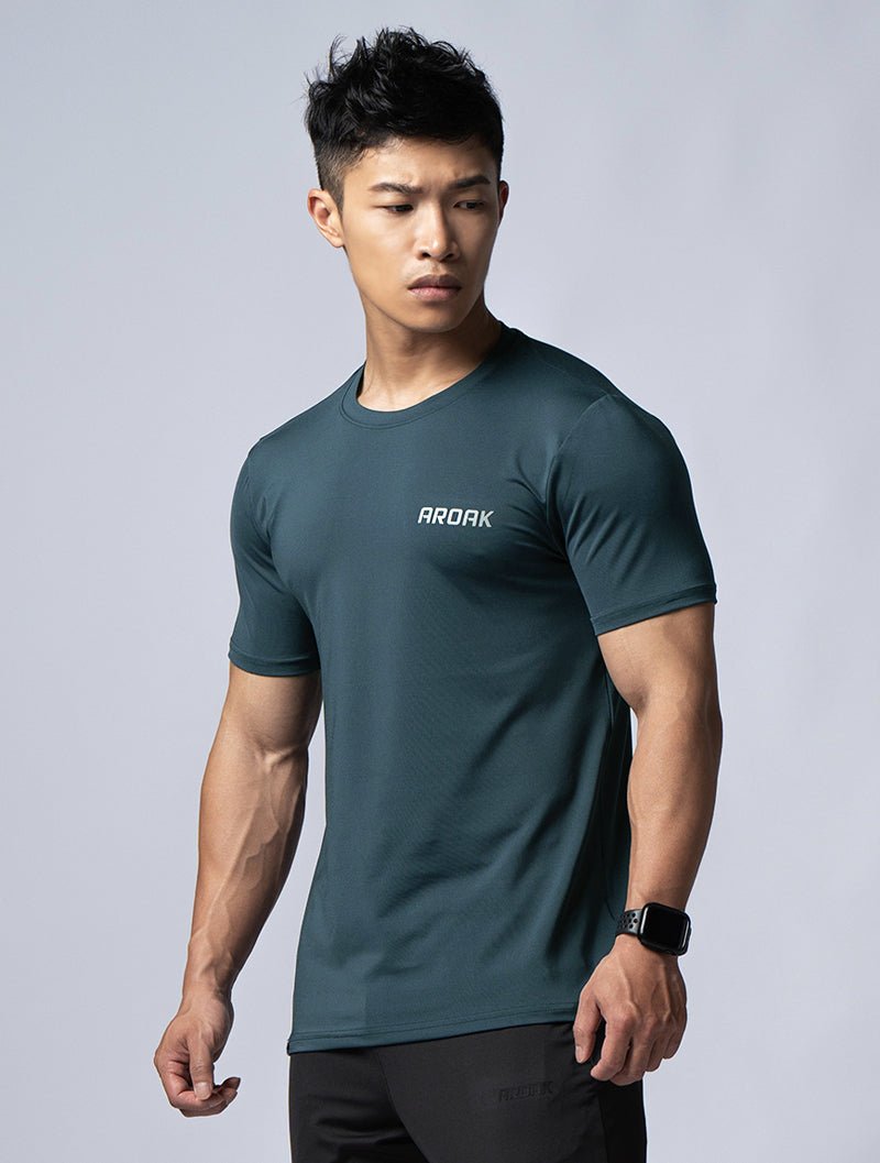ArcTech™ 機能訓練上衣 (藍綠) - AROAK 機能健身服飾 | 專為健人打造