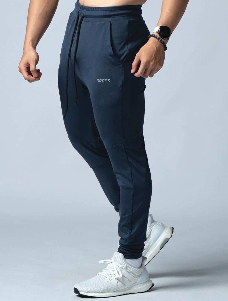 ArcTech™ 機能立體剪裁長褲 (深藍) - AROAK 機能健身服飾 | 專為健人打造