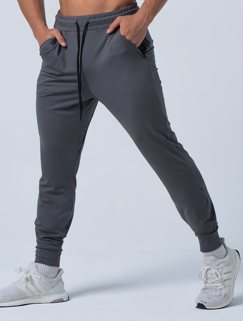 ArcTech™機能拉鍊口袋長褲 (鐵灰) - AROAK 機能健身服飾 | 專為健人打造