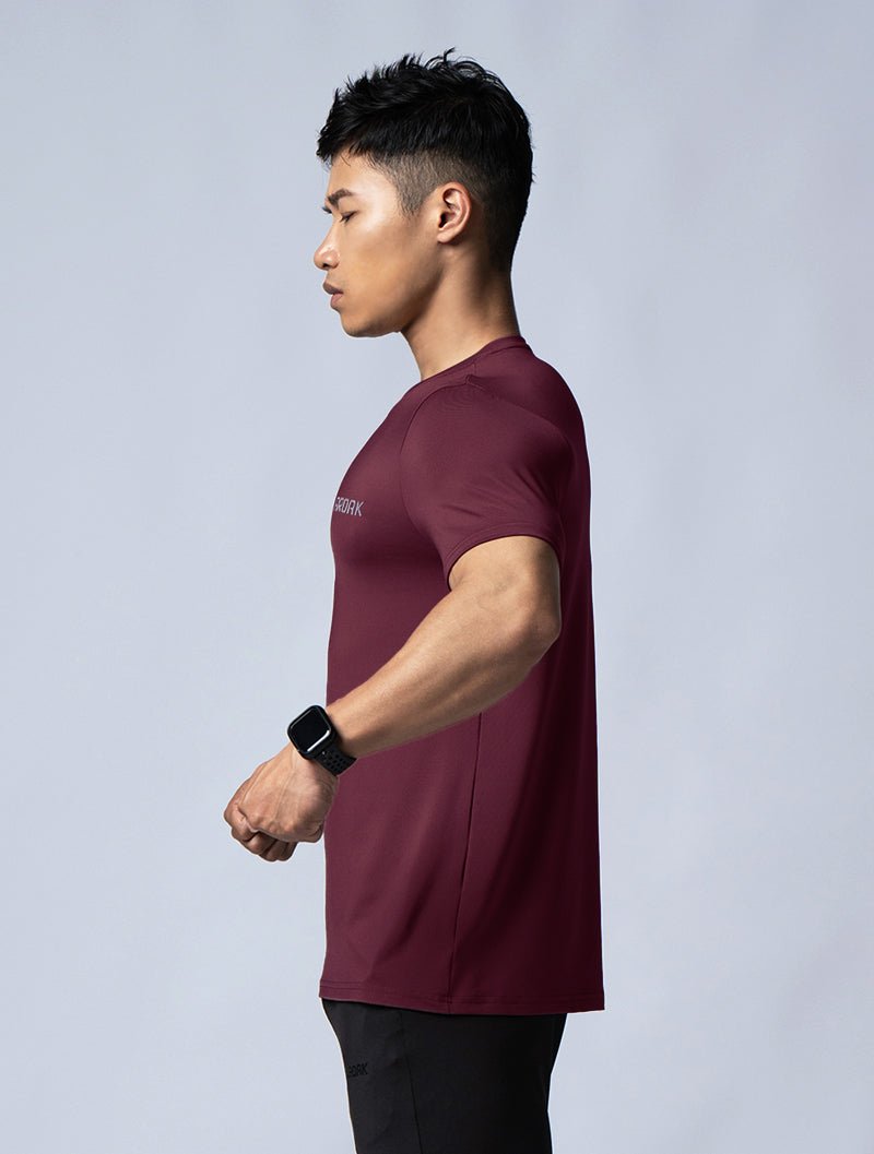 ArcTech™ 機能訓練上衣 (酒紅) - AROAK 機能健身服飾 | 專為健人打造