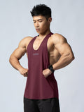 ArcTech™ 機能細肩挖背訓練背心 (酒紅) - AROAK 機能健身服飾 | 專為健人打造