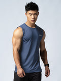 ArcTech™ 機能寬肩訓練背心 (菸灰藍) - AROAK 機能健身服飾 | 專為健人打造