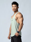 ArcTech™ 機能細肩挖背訓練背心 (淺灰綠) - AROAK 機能健身服飾 | 專為健人打造