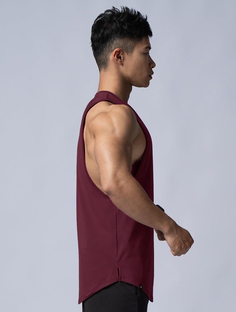 ArcTech™ 機能圓弧健身背心 (酒紅) - AROAK 機能健身服飾 | 專為健人打造