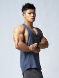 ArcTech™ 機能細肩挖背訓練背心 (菸灰藍) - AROAK 機能健身服飾 | 專為健人打造