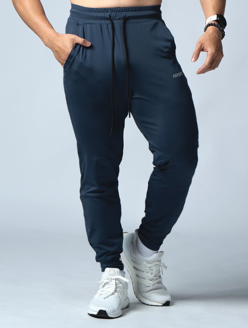 ArcTech™ 機能立體剪裁長褲 (深藍) - AROAK 機能健身服飾 | 專為健人打造