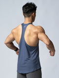 ArcTech™ 機能細肩挖背訓練背心 (菸灰藍) - AROAK 機能健身服飾 | 專為健人打造