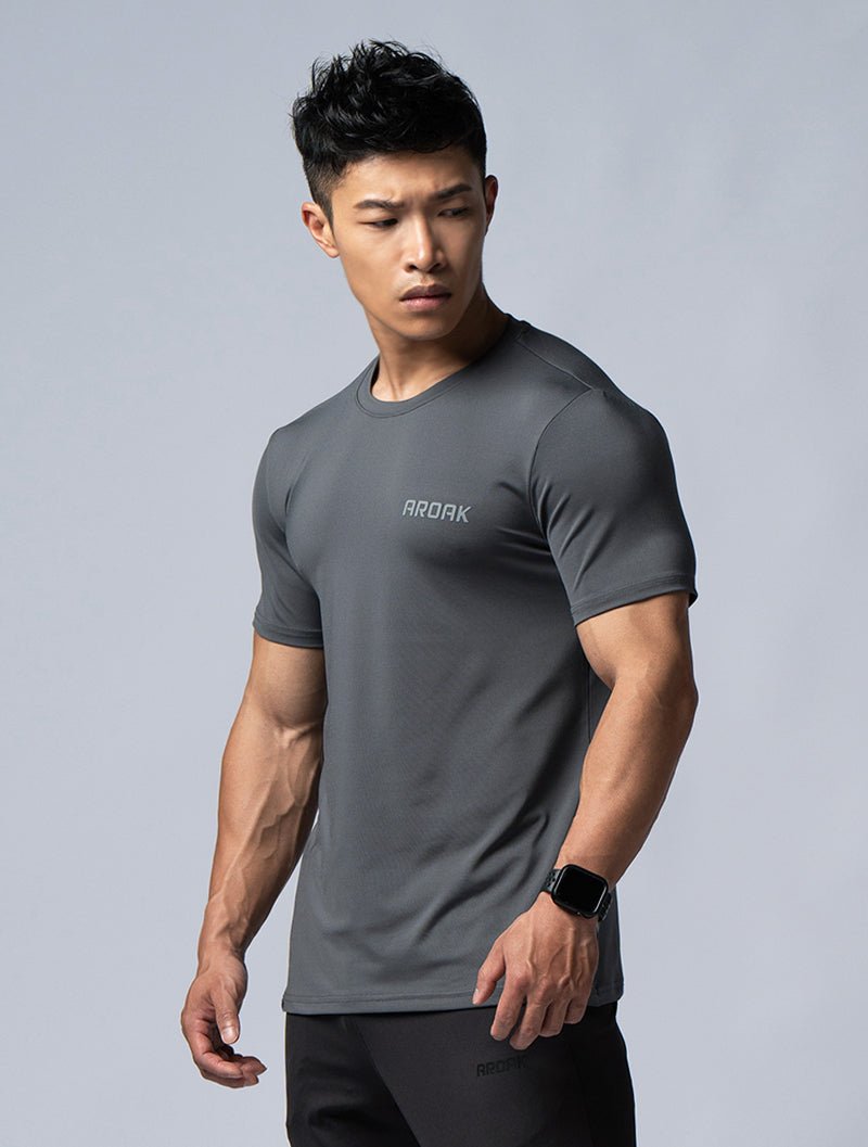 ArcTech™ 機能訓練上衣 (鐵灰) - AROAK 機能健身服飾 | 專為健人打造
