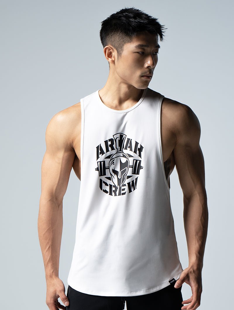 ArcTech™ AROAK CREW機能背心 (白) - AROAK 機能健身服飾 | 專為健人打造