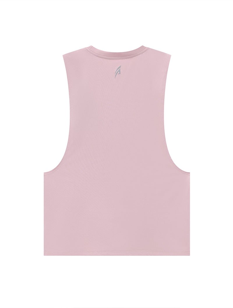 ArcTech™ 機能訓練側挖長版背心@ (櫻花紅) - AROAK 機能健身服飾 | 專為健人打造