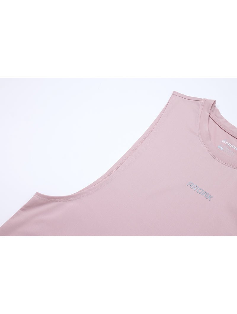 ArcTech™ 機能訓練側挖長版背心@ (櫻花紅) - AROAK 機能健身服飾 | 專為健人打造