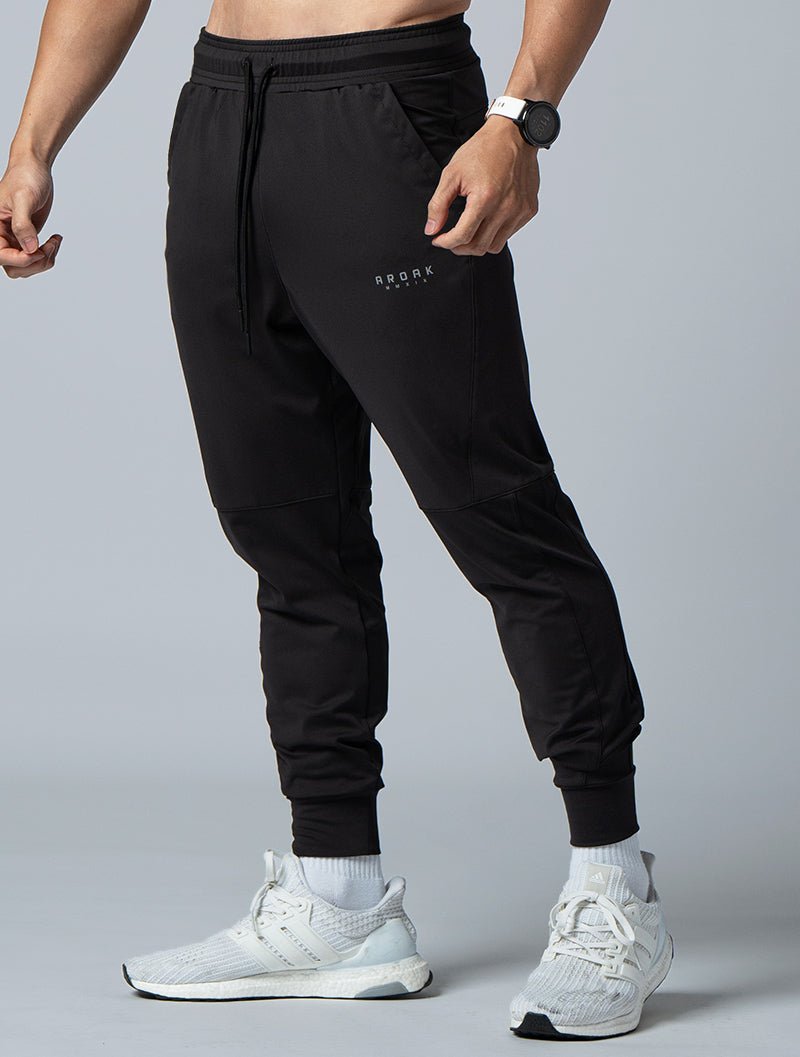 ArcTech™ - BTH機能脇邊拼接長褲 (黑) - AROAK 機能健身服飾 | 專為健人打造