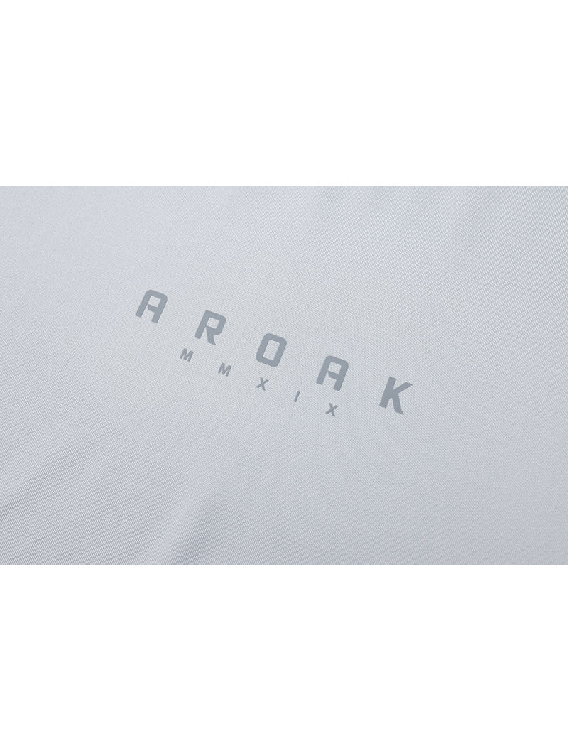 ArcTech™ - BTH OVERSIZED拼接短袖上衣 (淺灰) - AROAK 機能健身服飾 | 專為健人打造