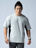 ArcTech™ - BTH OVERSIZED拼接短袖上衣 (淺灰) - AROAK 機能健身服飾 | 專為健人打造