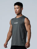 ArcTech™ Elite寬肩剪接訓練背心 (鐵灰) - AROAK 機能健身服飾 | 專為健人打造