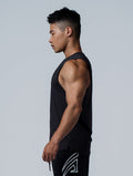ArcTech™ Essential 剪接弧襬背心 (黑) - AROAK 機能健身服飾 | 專為健人打造