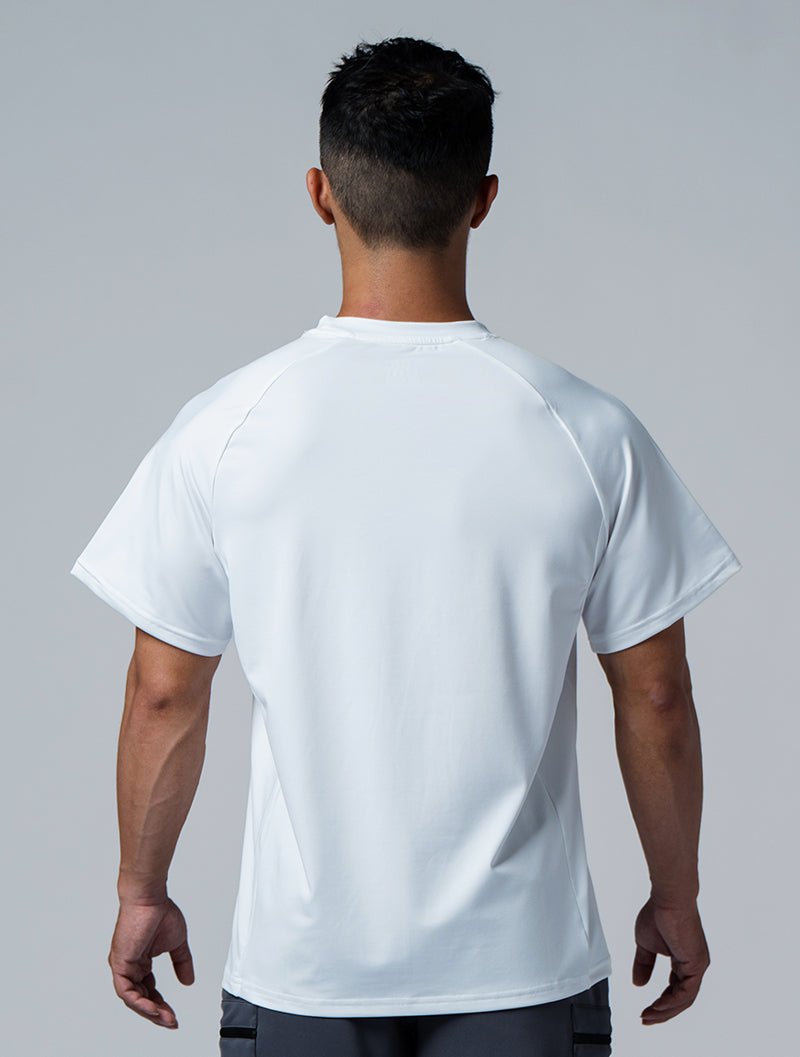 ArcTech™ Essential Oversized fit拉克蘭袖上衣 (白) - AROAK 機能健身服飾 | 專為健人打造