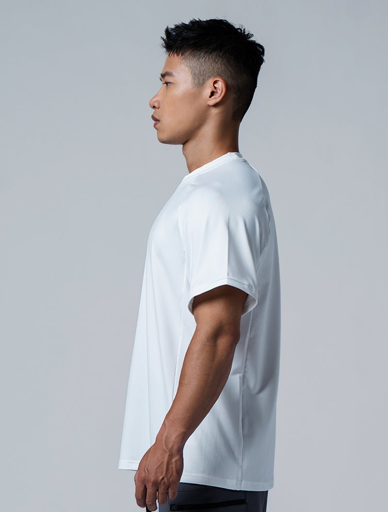 ArcTech™ Essential Oversized fit拉克蘭袖上衣 (白) - AROAK 機能健身服飾 | 專為健人打造