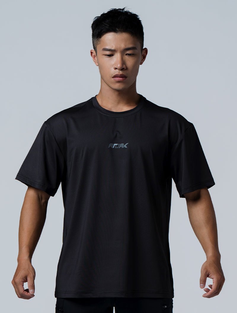 ArcTech™ Essential Oversized FIT短袖上衣 (黑) - AROAK 機能健身服飾 | 專為健人打造