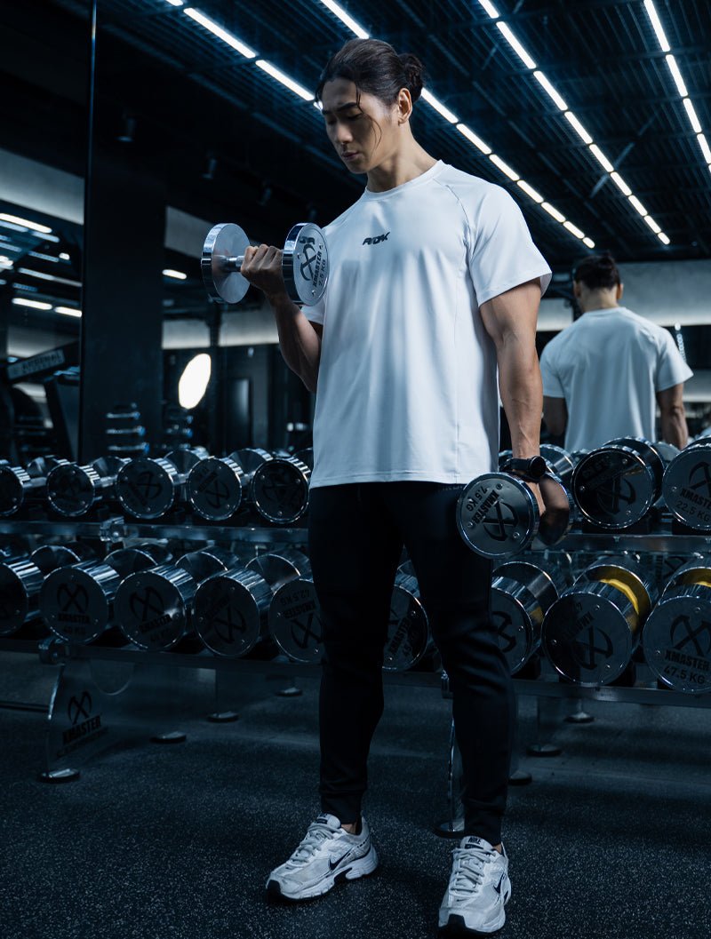 ArcTech™ Essential Oversized fit拉克蘭袖上衣 (黑) - AROAK 機能健身服飾 | 專為健人打造