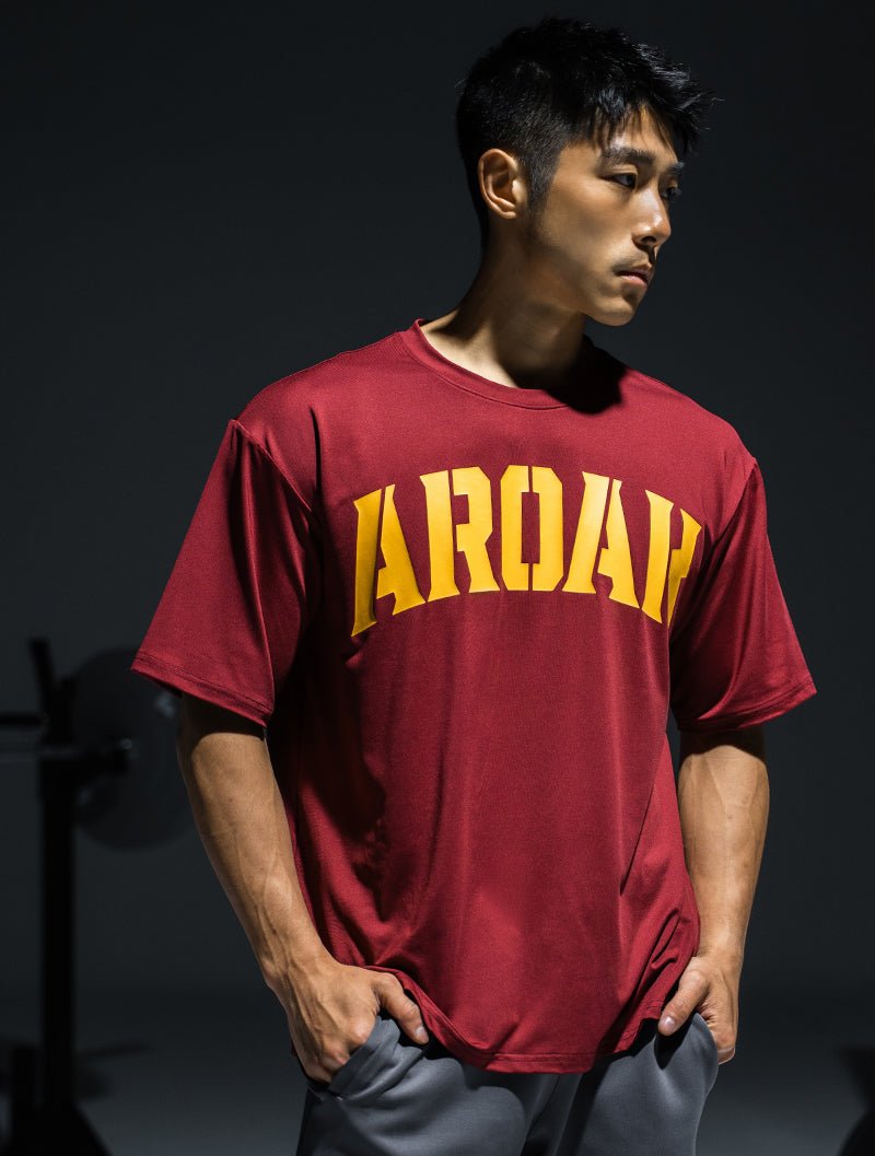 ArcTech™ OVERSIZED文字印花機能上衣 (鐵灰) - AROAK 機能健身服飾 | 專為健人打造