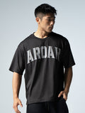 ArcTech™ OVERSIZED文字印花機能上衣 (黑) - AROAK 機能健身服飾 | 專為健人打造