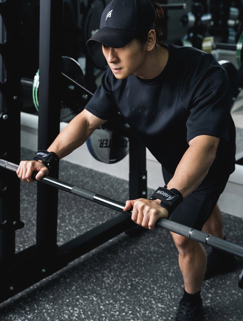 AROAK 耐磨皮革拉力帶 (黑) - AROAK 機能健身服飾 | 專為健人打造