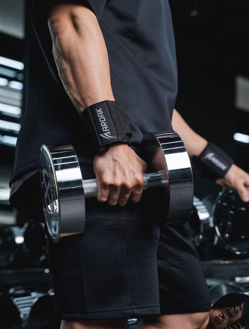 AROAK 重磅彈力護腕 (黑) - AROAK 機能健身服飾 | 專為健人打造