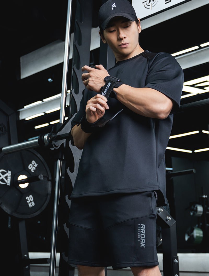 AROAK 耐磨皮革拉力帶 (黑) - AROAK 機能健身服飾 | 專為健人打造