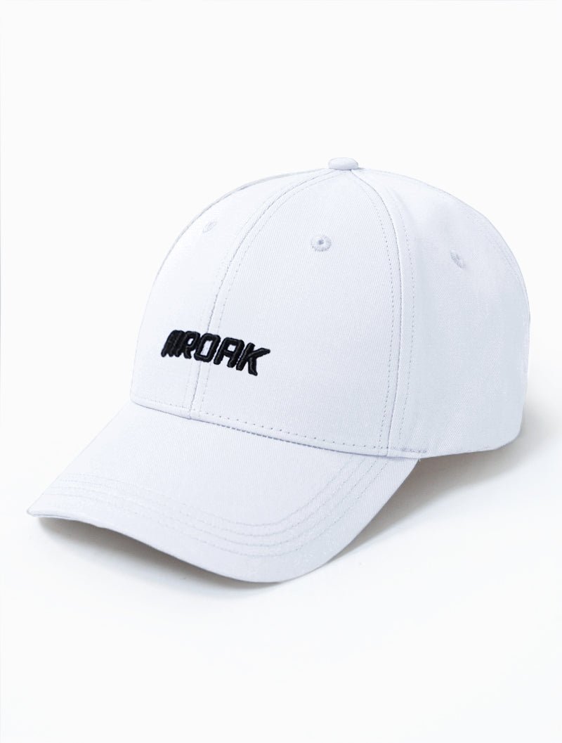 AROAK 經典電繡老帽 (白(黑繡)) - AROAK 機能健身服飾 | 專為健人打造