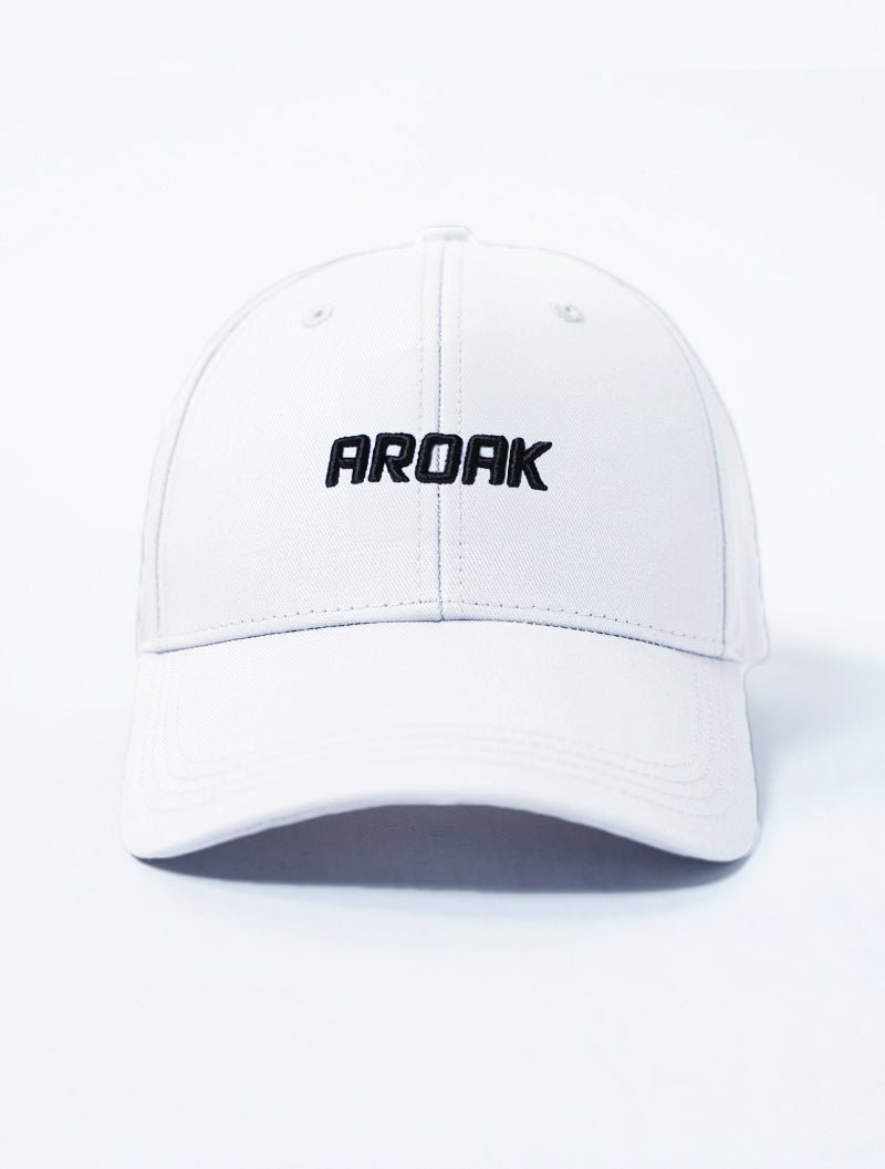 AROAK 經典電繡老帽 (白(黑繡)) - AROAK 機能健身服飾 | 專為健人打造