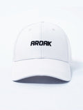 AROAK 經典電繡老帽 (白(黑繡)) - AROAK 機能健身服飾 | 專為健人打造