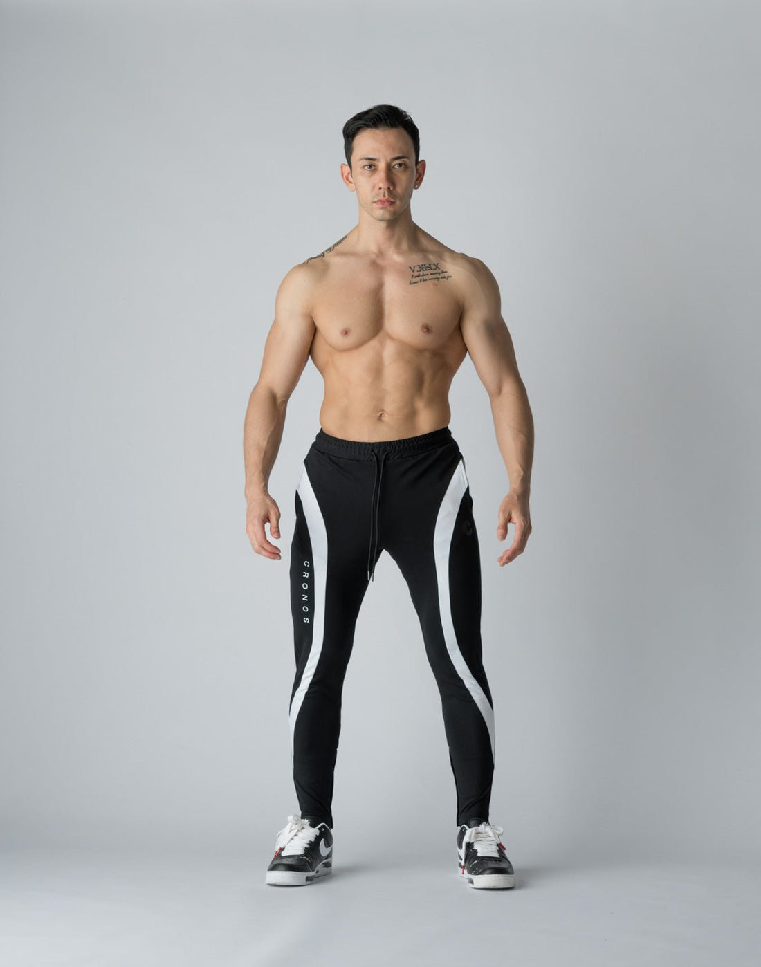 CRONOS 兩側切換長褲 (黑) - AROAK 機能健身服飾 | 專為健人打造