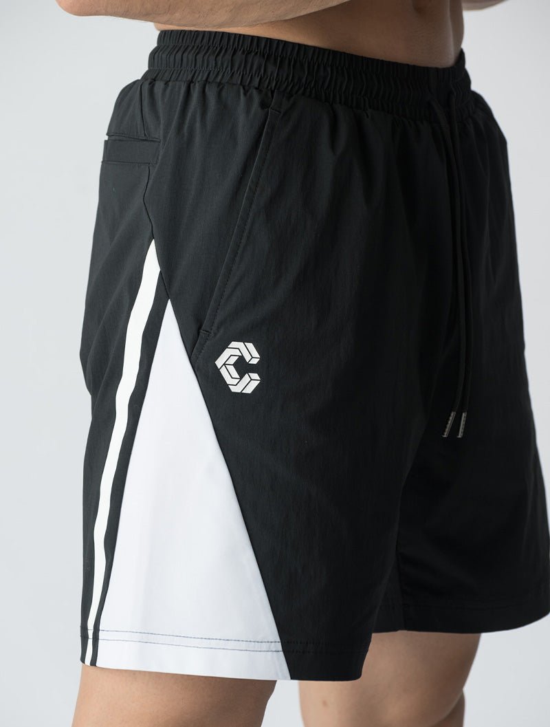 CRONOS 對角線轉換短褲 (黑) - AROAK 機能健身服飾 | 專為健人打造