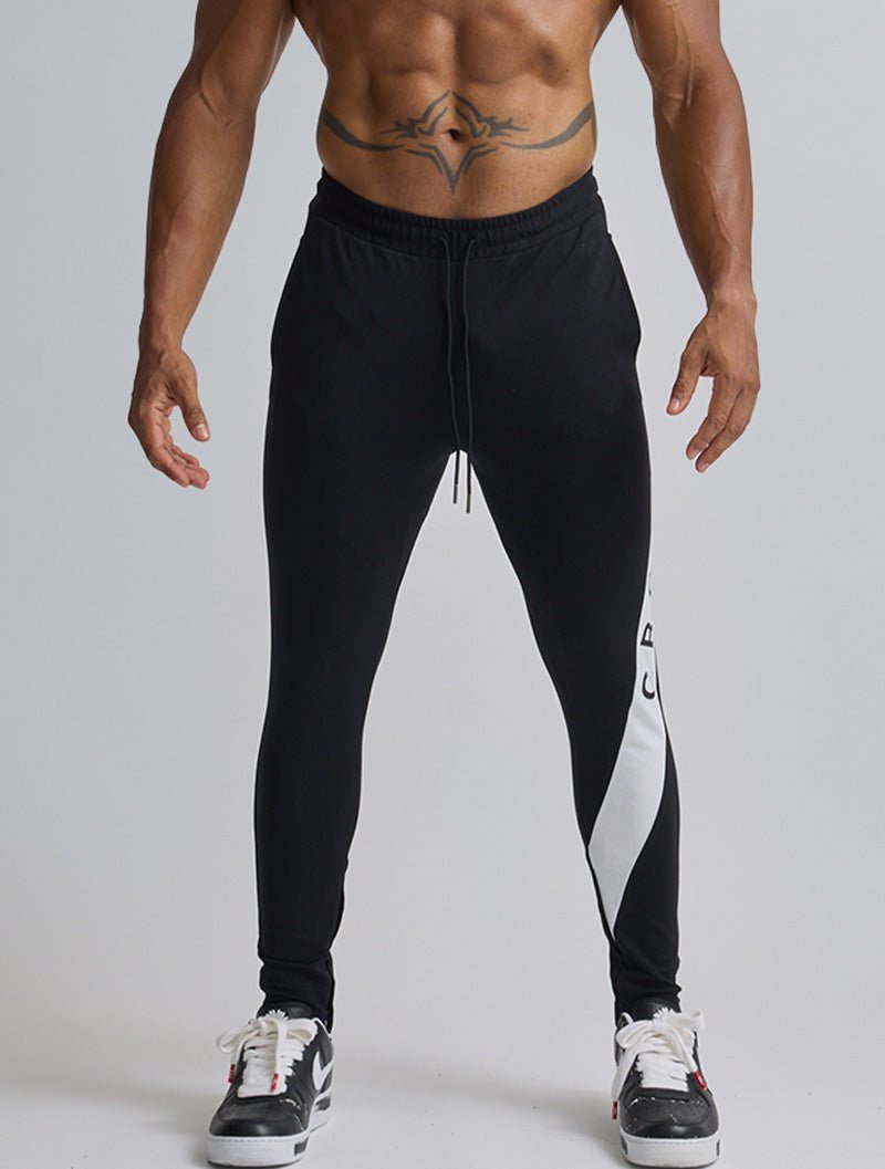 CRONOS 拼接長褲 (黑) - AROAK 機能健身服飾 | 專為健人打造