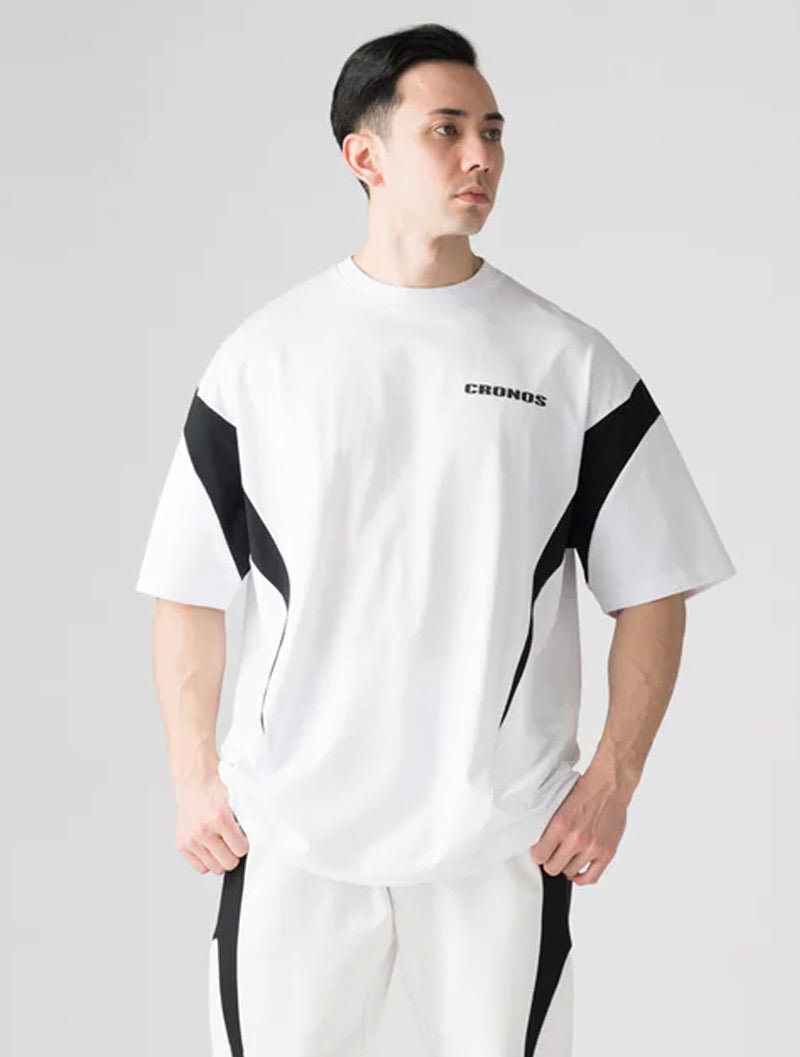 CRONOS 橢圓形logoT恤 (白) - AROAK 機能健身服飾 | 專為健人打造