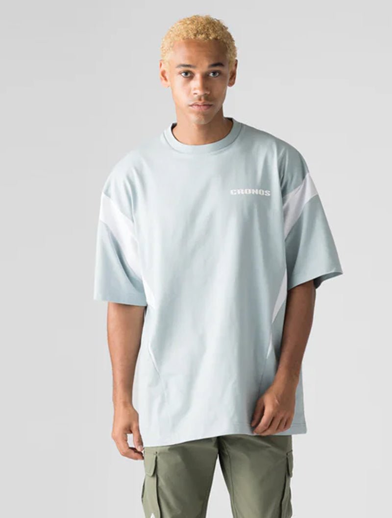 CRONOS 橢圓形logoT恤 (淺藍) - AROAK 機能健身服飾 | 專為健人打造