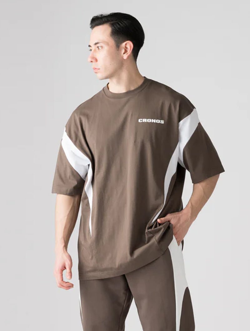 CRONOS 橢圓形logoT恤 (棕) - AROAK 機能健身服飾 | 專為健人打造